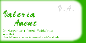 valeria ament business card
